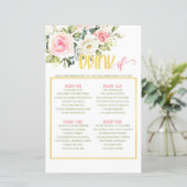 ドリンクもしゲーム – ピンクフローラ&金ゴールド (スタンド正面)