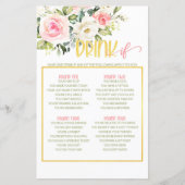 ドリンクもしゲーム – ピンクフローラ&金ゴールド (正面)