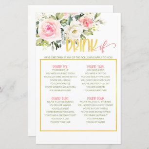 ドリンクもしゲーム – ピンクフローラ&金ゴールド