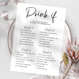 ドリンクもしバチェロレッテゲームのミニマル 招待状