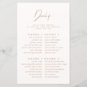 ドリンクもしミニマリストテラコッタブライダルシャワーゲーム (正面)