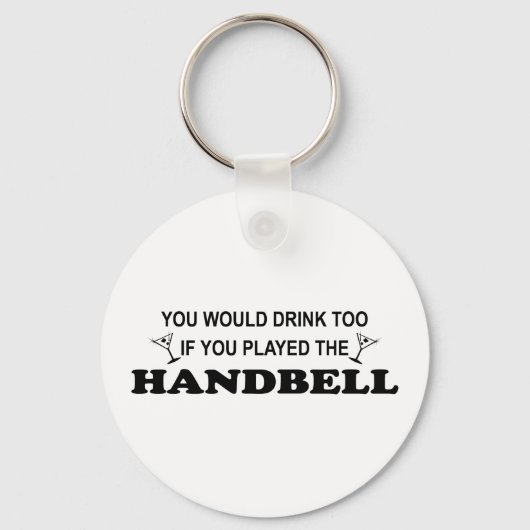 ドリンクも – ハンドベル キーホルダー (正面)