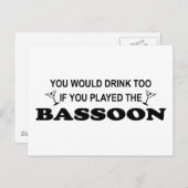 ドリンクも – Bassoon ポストカード (正面/裏面)
