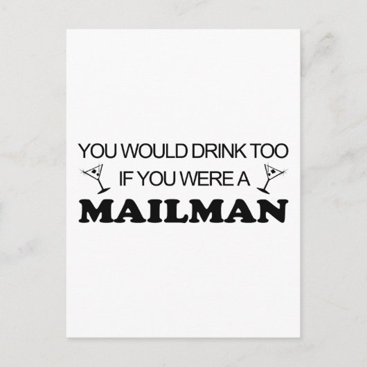 ドリンクも – Mailman ポストカード (正面)