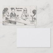 ドリンクをパブのランチタイムスケッチ 名刺 (正面/裏面)