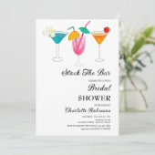 ドリンクを揃えて ブライズシャワー 招待状 (スタンド正面)