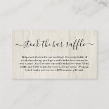 ドリンクを揃えるラッフルカード　結婚前パーティー招待状