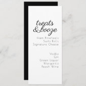 ドリンクを白黒結婚のメニュー シーズンカード (正面/裏面)