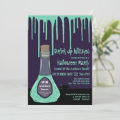 ドリンクアップウィッチグリーンポションドリップハロウィーン 招待状 (スタンド正面)