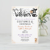 ドリンクアップウィッチコスチュームカクテルハロウィーンパート 招待状 (スタンド正面)