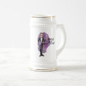 ドリンクアップウィッチズおもしろいワードプレイハローウィンパーティ ビールジョッキ (正面右)