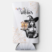 ドリンクアップウィッチズコスチュームカクテルハローウィンパーティ スリム缶クーラー (正面)