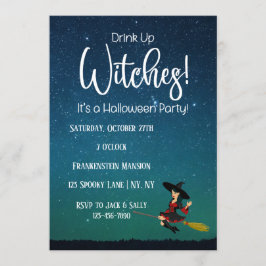 ドリンクアップウィッチズダークハローウィンパーティ招待状 招待状