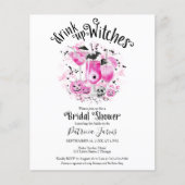 ドリンクアップウィッチズブライダルシャワー予算招待状 (正面)