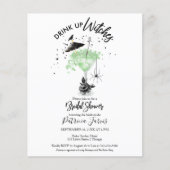 ドリンクアップウィッチズブライダルシャワー予算招待状 (正面)