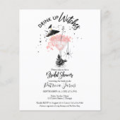 ドリンクアップウィッチズブライダルシャワー予算招待状 (正面)