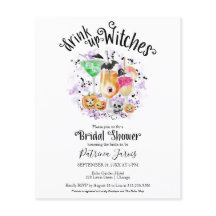 ドリンクアップウィッチズブライダルシャワー予算招待状