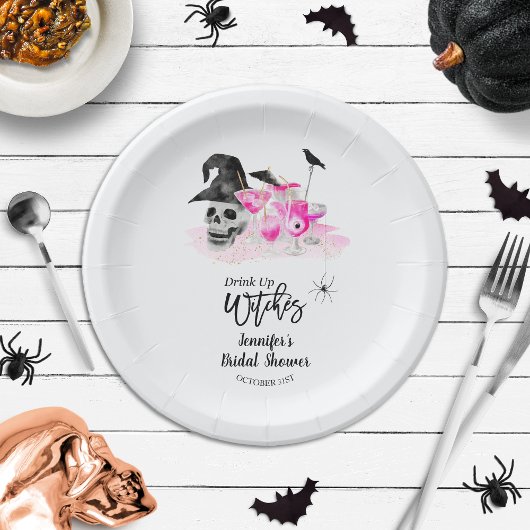 ドリンクアップウィッチズブライダルシャワー紙プレート ペーパープレート