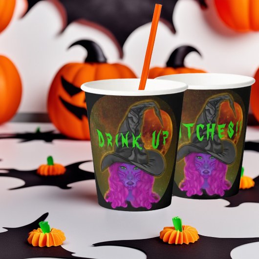 ドリンクアップウィッチハロウィーンウィッチパーティー食器 紙コップ