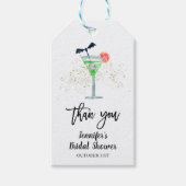 ドリンクアップウィッチハロウィーンカクテルブライダルシャワー ギフトタグ (正面)