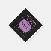 ドリンクアップウィッチハロウィーンテーマ誕生日 スタンダードカクテルナプキン (角)