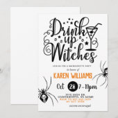 ドリンクアップウィッチハロウィーンバチェロレッテ 招待状 (正面/裏面)