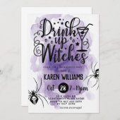 ドリンクアップウィッチハロウィーンバチェロレッテ 招待状 (正面/裏面)