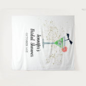 ドリンクアップウィッチハロウィーンブライダルシャワー背景 タペストリー (正面(横))