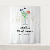 ドリンクアップウィッチハロウィーンブライダルシャワー背景 タペストリー (正面)