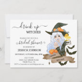 ドリンクアップウィッチハロウィーンブライダルシャワー 招待状 (正面)