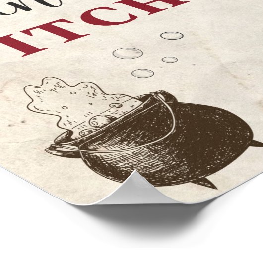 ドリンクアップウィッチハロウィーン大人パーティーフードテーブル ポスター (角)