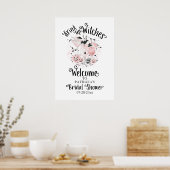 ドリンクアップウィッチブライダルシャワーウェルカムサイン ポスター (キッチン)