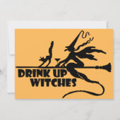 ドリンクアップ ウィッチーズ ポルカドット ハロウィン 招待状 (裏面)