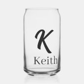 ドリンクウェアセット 文字 K ガラス缶 (正面)