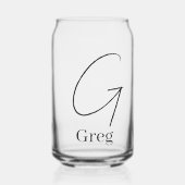 ドリンクウェアセット 文字G缶グラス ガラス缶 (正面)