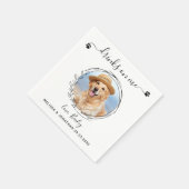 ドリンクエレガントを私のカスタム上にペットフォトドッグ結婚ズ スタンダードカクテルナプキン (角)