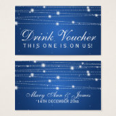 ドリンクエレガントバウチャーきらめくラインサファイアブルー (正面&裏面)