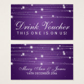 ドリンクエレガントバウチャーきらめくライン紫 (正面&裏面)