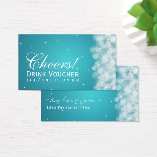 ドリンクエレガントバウチャーパーティースパークルターコイズ (デスク)