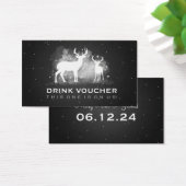 ドリンクエレガントバウチャー冬の鹿スパークルブラック (デスク)