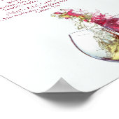 ドリンクエレガント赤と白ワインダンス結婚ズ ポスター (角)