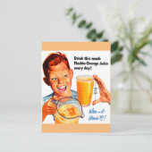 ドリンクオレンジジュース葉書 ポストカード (スタンド正面)