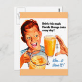 ドリンクオレンジジュース葉書 ポストカード (正面/裏面)