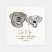 ドリンクオンアペッカスタムトスケッチ結婚ナップ スタンダードカクテルナプキン (正面)