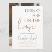 ドリンクオンアメリカニュートラル引っ越し祝いパーティー招待状 招待状 (正面/裏面)