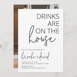 ドリンクオンアメリカ引っ越し祝いパーティー招待状 招待状