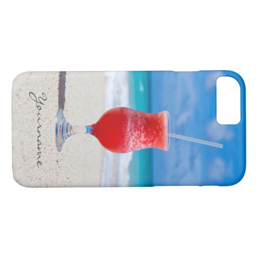 ドリンクオンビーチカスタムモノグラムの電話ケース Case-Mate iPhoneケース (裏面(横))