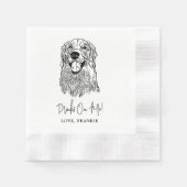 ドリンクオンマイペットカスタムズスケッチ結婚ズ 縁ありカクテルナプキン (正面)