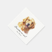 ドリンクオンマイペットゴールデンレトリバー結婚ズナプキン スタンダードカクテルナプキン (角)