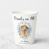 ドリンクオンミーオープンバーペットユーカリ結婚ス 紙コップ (裏面)